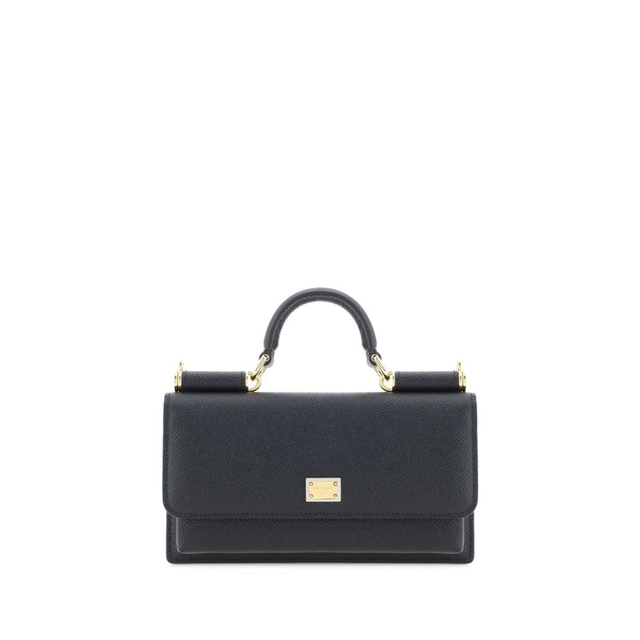 Dolce & Gabbana 100% Calf Leather Bos Taurus shoulder bag in black
