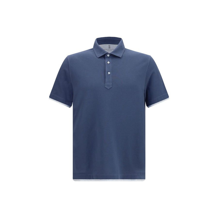 Brunello Cucinelli 100% Cotton polo shirt in blue