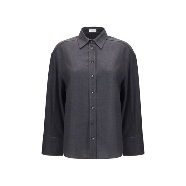 Gray Wool Oves Aries Dress Shirt