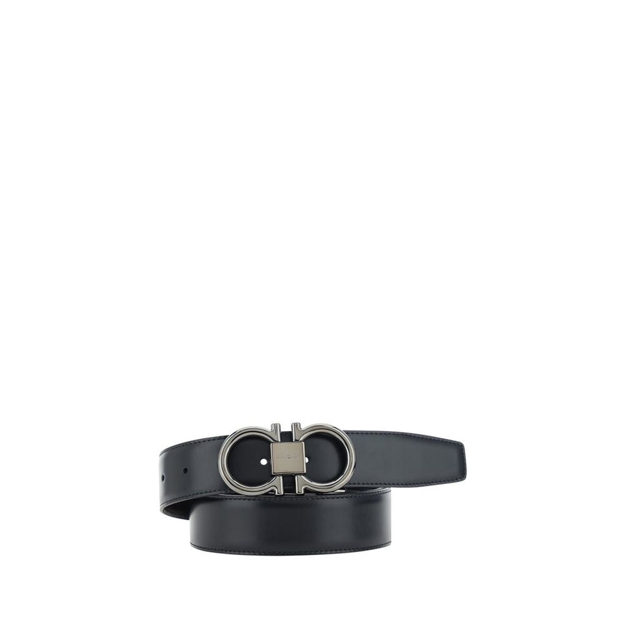 Ferragamo 100% Calf Leather Bos Taurus belt in black