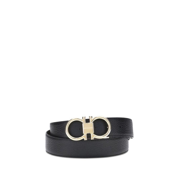 Ferragamo 100% Calf Leather Bos Taurus belt in black