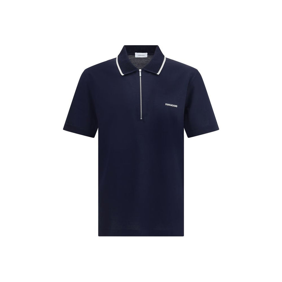 Ferragamo 100% Cotton polo shirt in navy