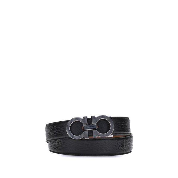 Ferragamo 100% Calf Leather Bos Taurus belt in black