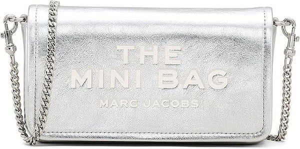 Marc Jacobs Leather mini bag in silver