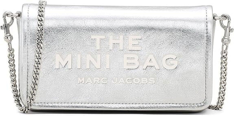 Marc Jacobs Leather mini bag in silver