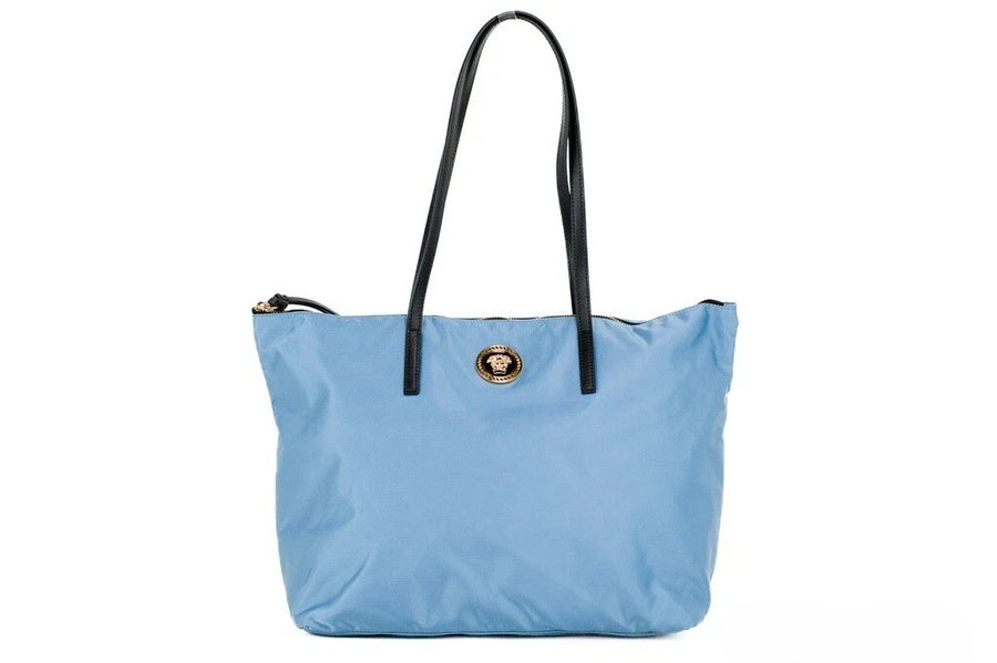 Versace Nylon tote bag in blue