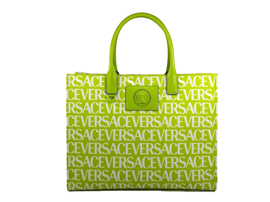 Versace Canvas tote bag in green