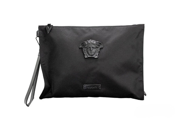 Versace Nylon clutch in black