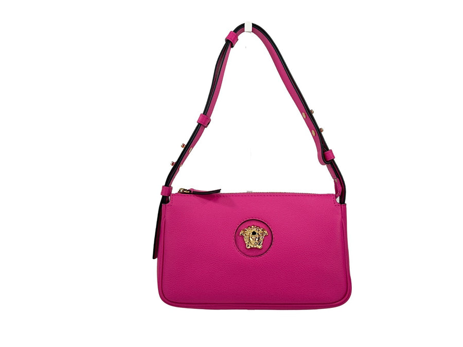 Versace Leather shoulder bag in pink