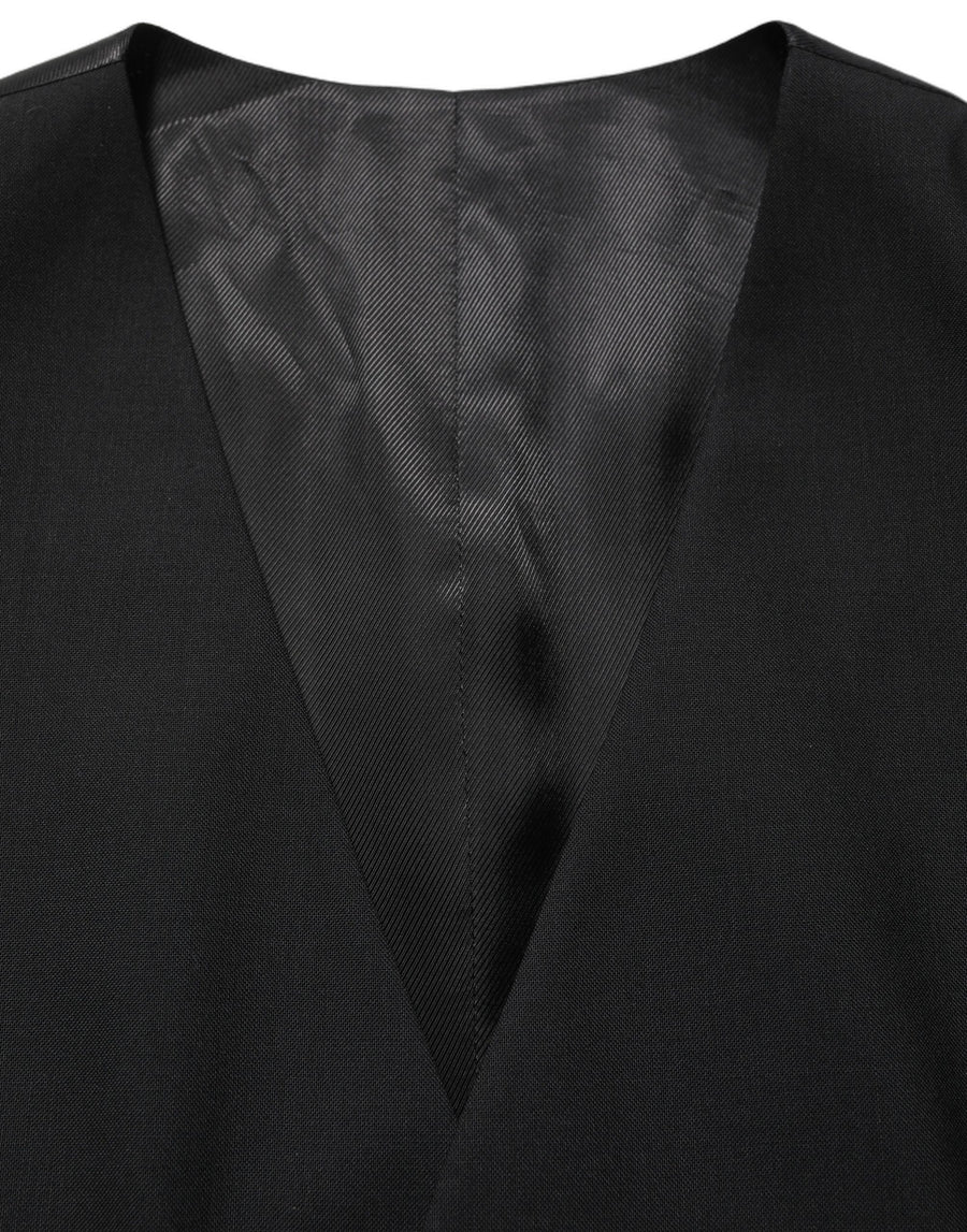 Dolce & Gabbana 100% Virgin Wool; Lining: 70% Viscose vest in black