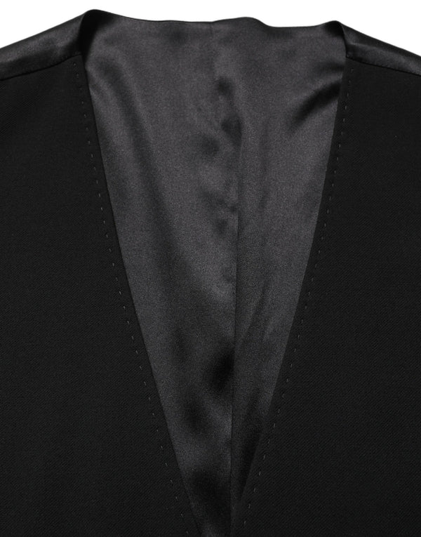 Dolce & Gabbana 100% Virgin Wool; Lining 97% Silk vest in black