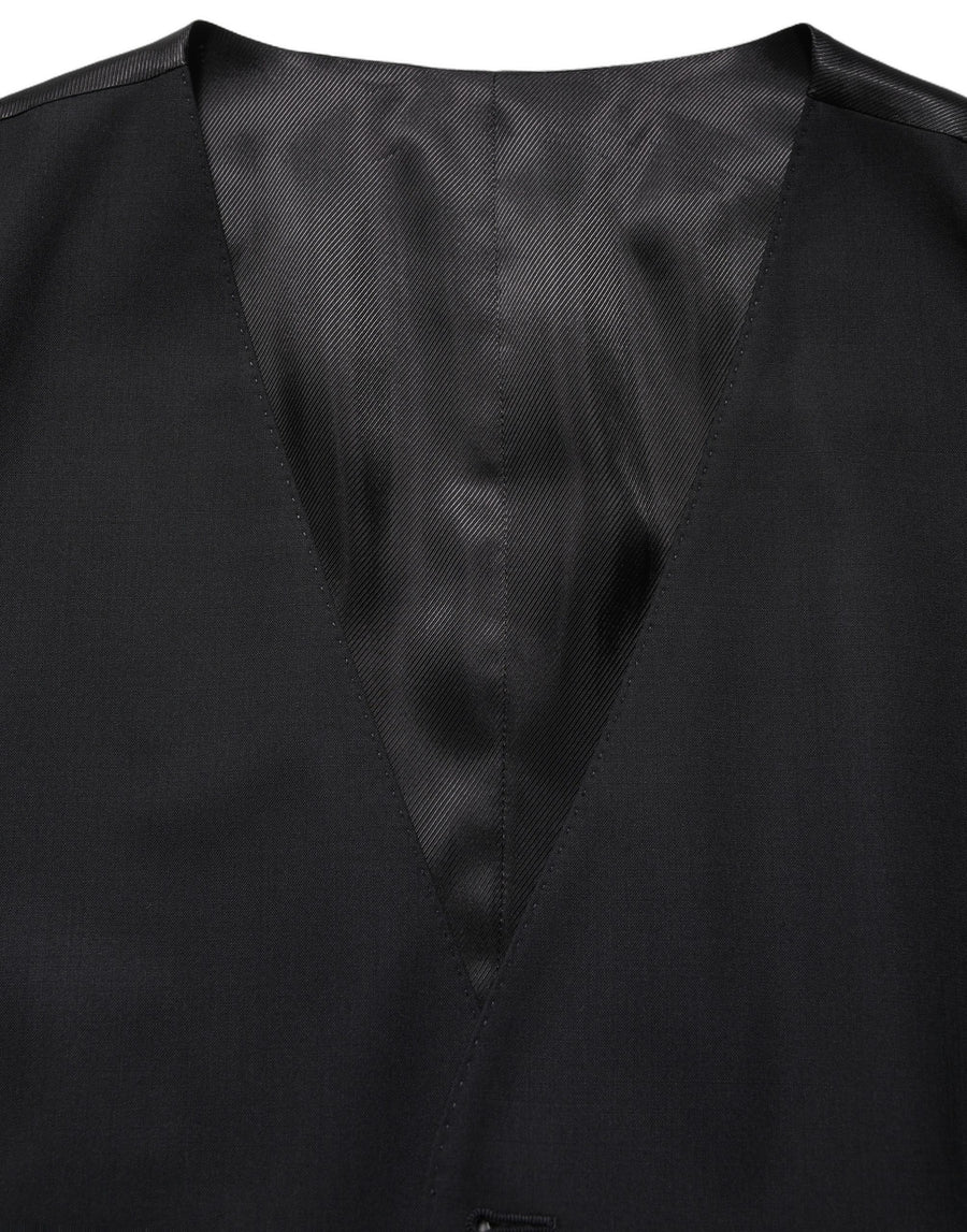 Dolce & Gabbana 97% Virgin Wool vest in black