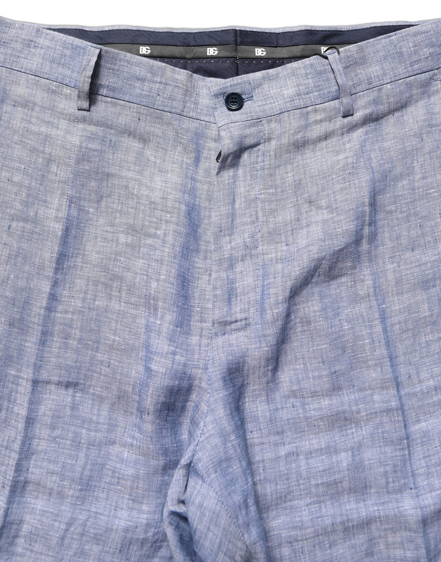 Dolce & Gabbana 100% Linen trousers in blue