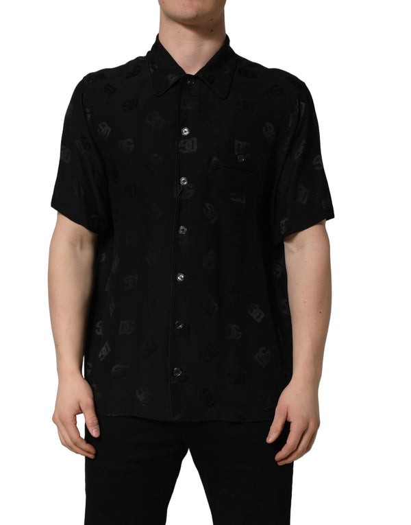 Dolce & Gabbana 100% Silk shirt in black