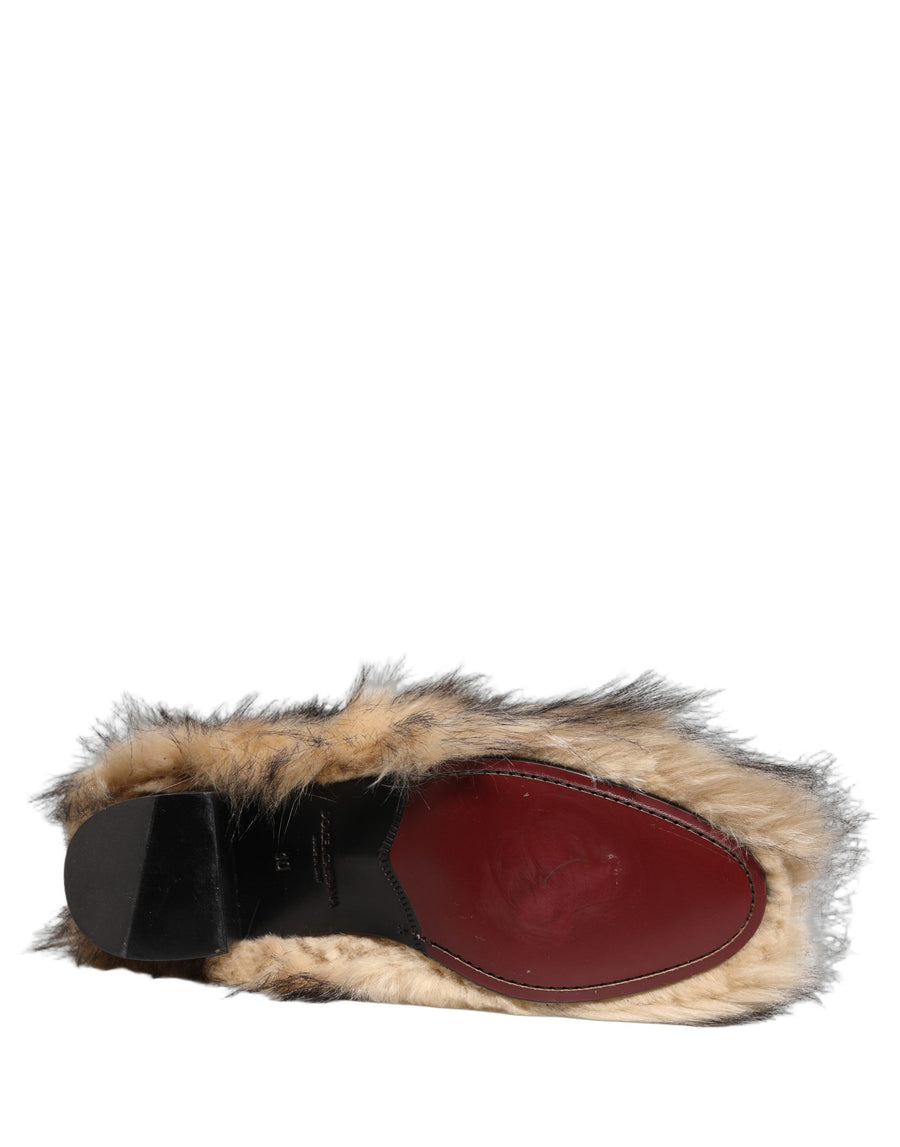 Dolce & Gabbana 78% Acetate 22% Modacrylic boot in brown