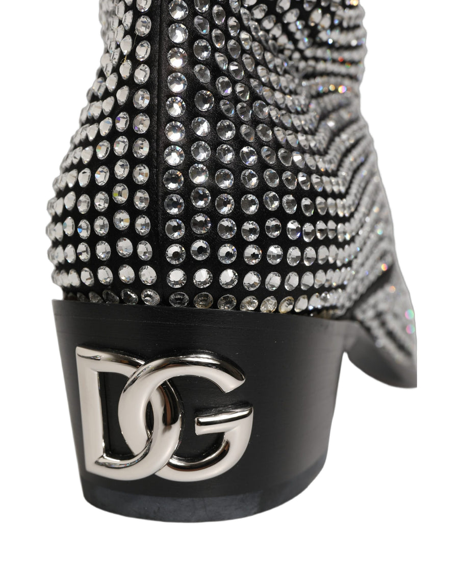 Dolce & Gabbana 16% Silk boots in black