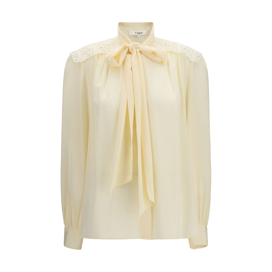 Chloé 100% Polyester blouse in beige