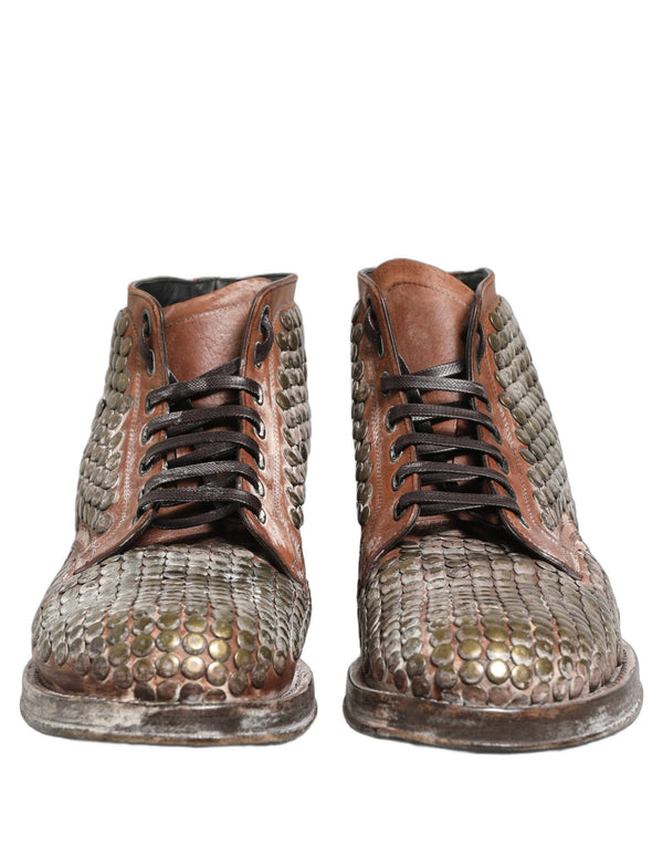 Dolce & Gabbana Leather ankle boot in brown