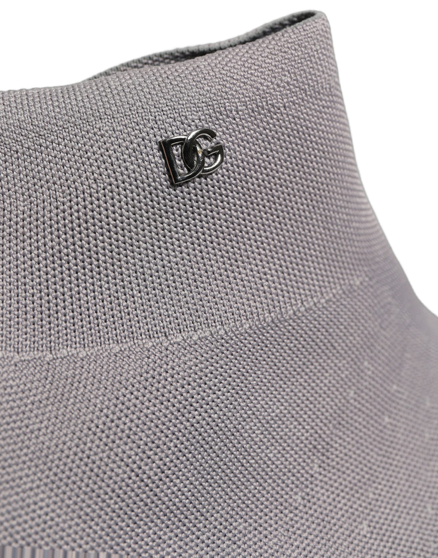 Dolce & Gabbana Mesh fabric boot in gray
