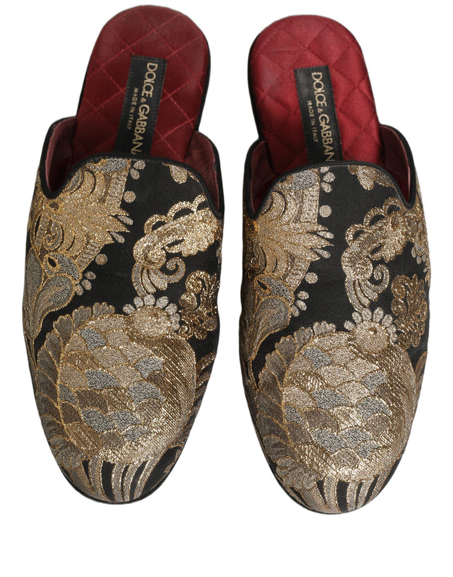 Dolce & Gabbana Fabric slipper in black