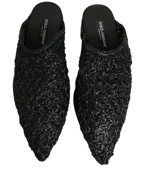 Dolce & Gabbana Leather slipper in black
