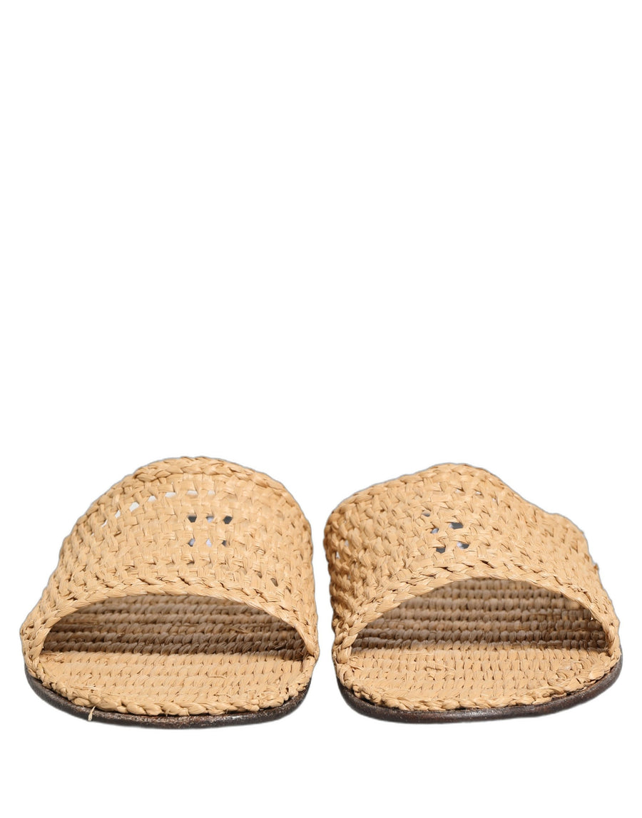 Dolce & Gabbana Straw slides in beige