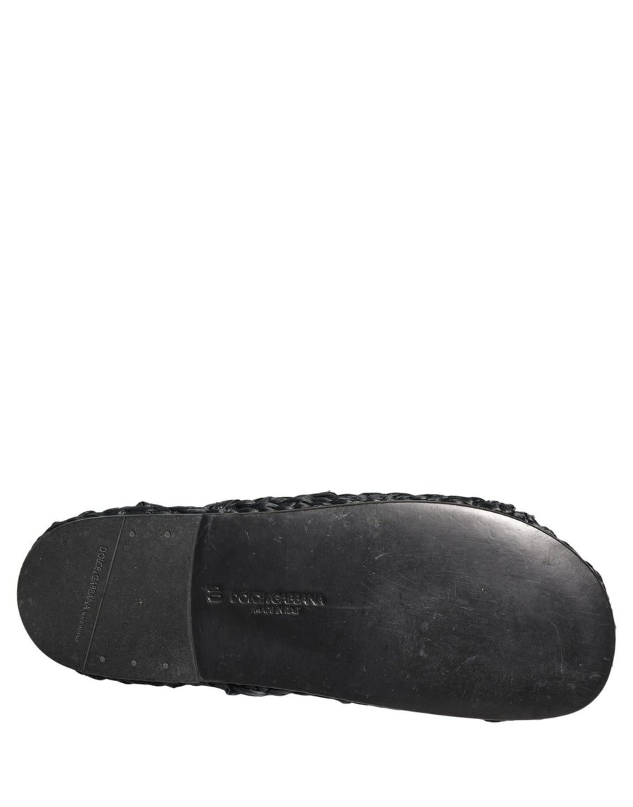 Dolce & Gabbana Straw sandals in black