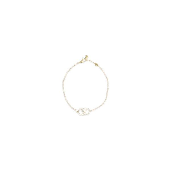 Valentino Garavani Metal with Swarovski crystals bracelet in gold