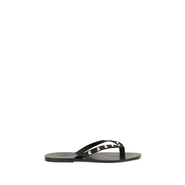 Valentino Garavani 100% Calf Leather Bos Taurus sandals in black
