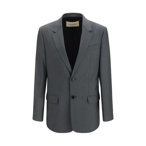 Valentino 84% Merino Wool Ovis Aries blazer in gray