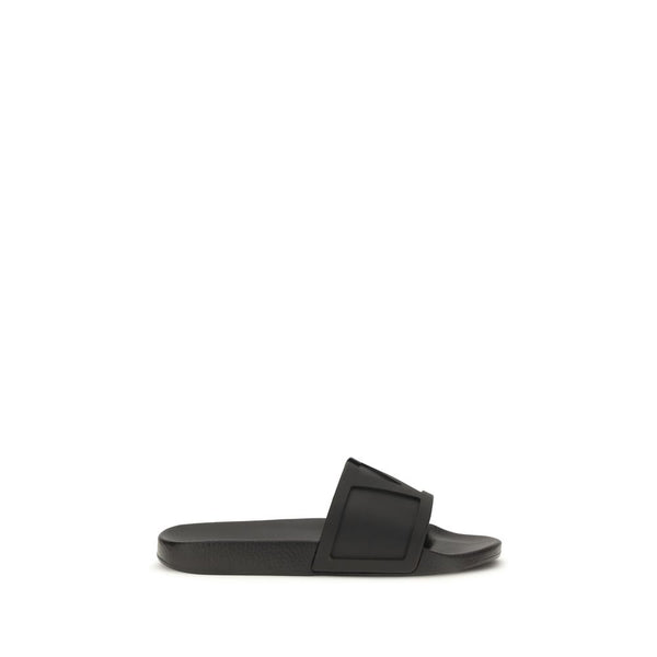 Valentino Garavani 100% Rubber slider in black