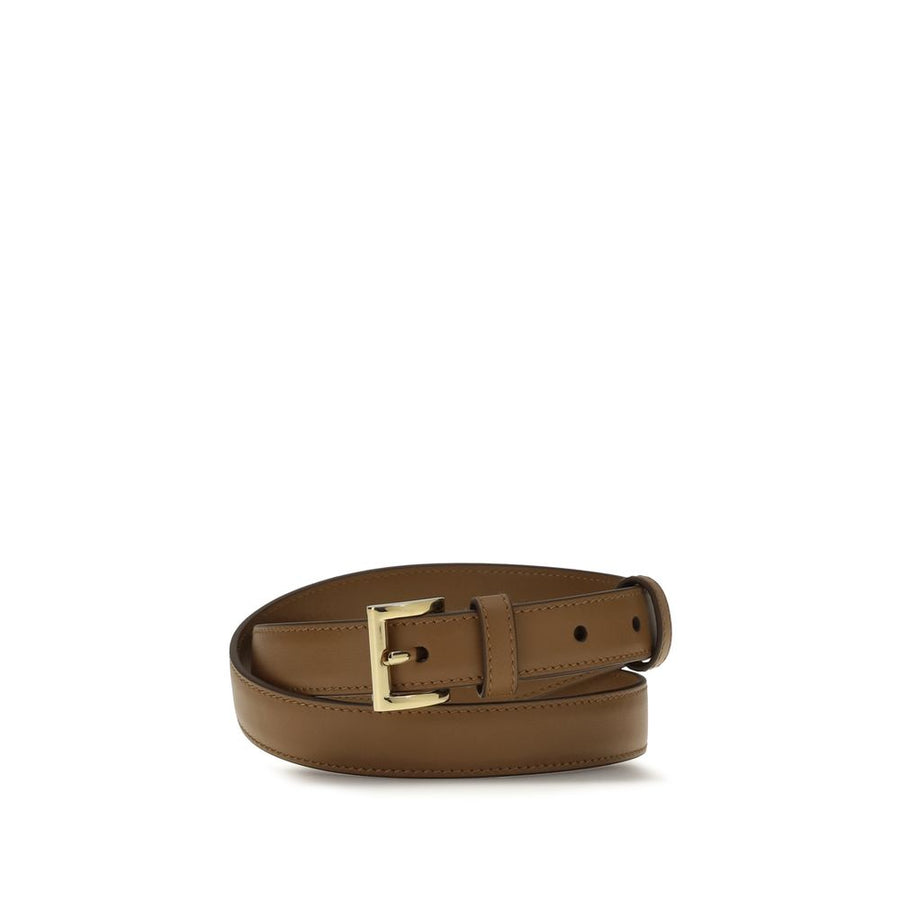 Prada 100% Calf Leather Bos Taurus belt in beige