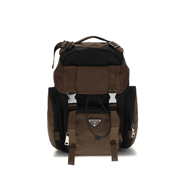 Prada 100% Recycled Polyamide backpack in brown