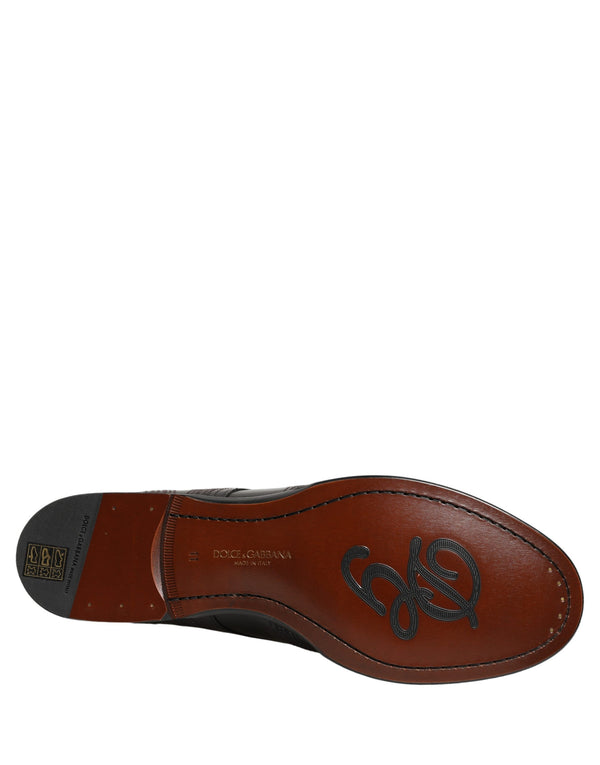 Dolce & Gabbana 100% Calf Leather derby flat in black