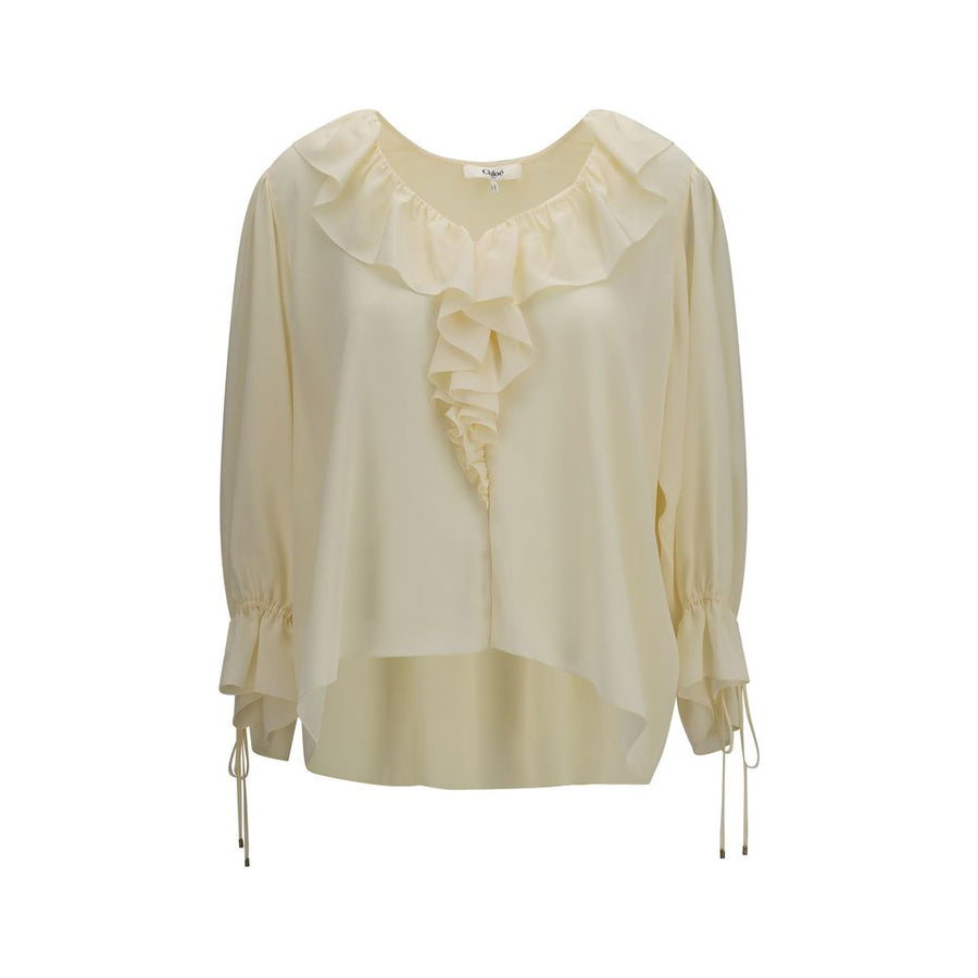 Chloé 100% Silk blouse in beige