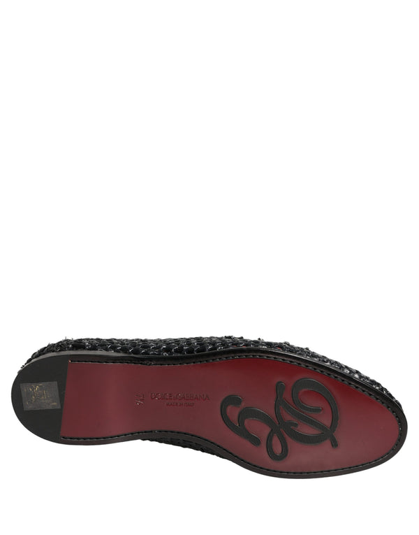 Dolce & Gabbana 100% Viscose (upper); 5% Silk loafers in black