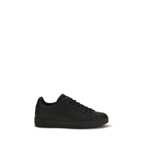 Dolce & Gabbana UPPER 100% Calf Leather Bos Taurus sneaker in black