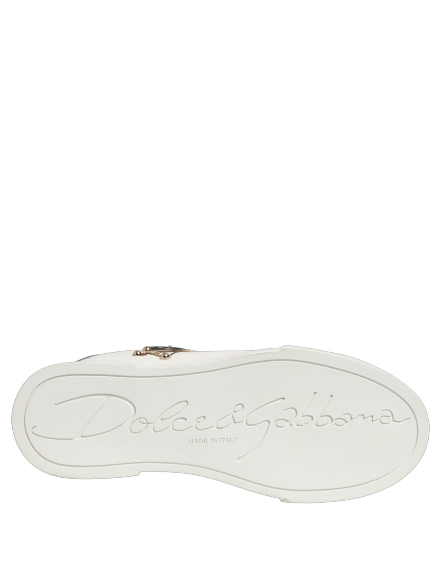 Dolce & Gabbana Leather sneaker in white