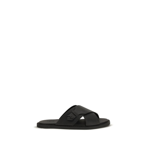 Fendi 100% Calf Leather Bos Taurus sandals in black