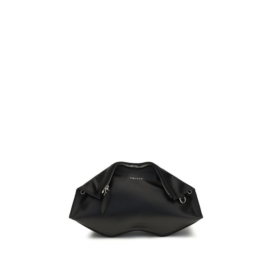 Alexander McQueen 100% Calf Leather Bos Taurus clutch in black