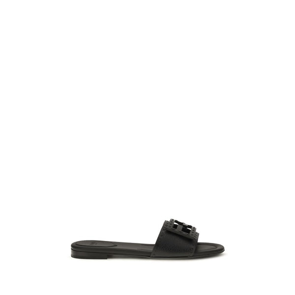 Fendi 100% Calf Leather Bos Taurus sandals in black