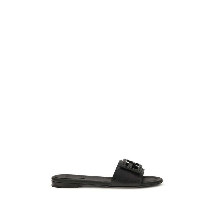Fendi 100% Calf Leather Bos Taurus sandals in black