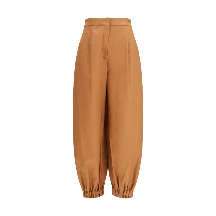 Fendi 71% Linen pants in brown