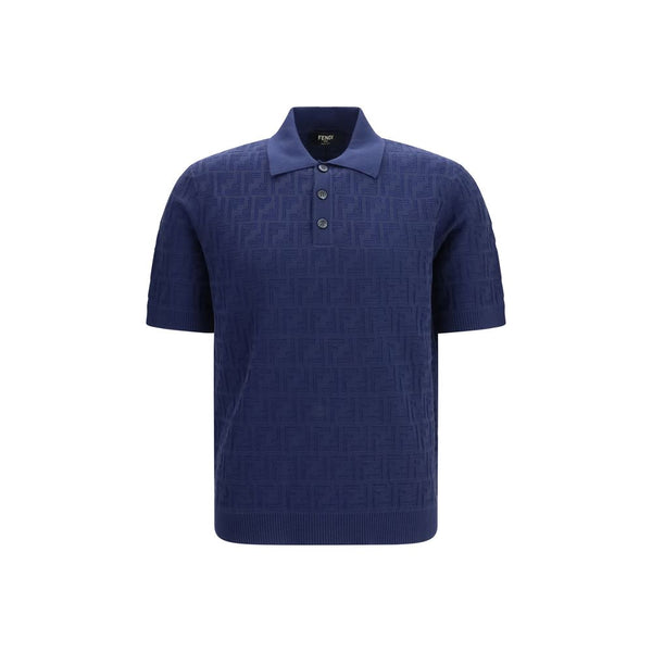 Fendi 100% Cotton polo shirt in navy