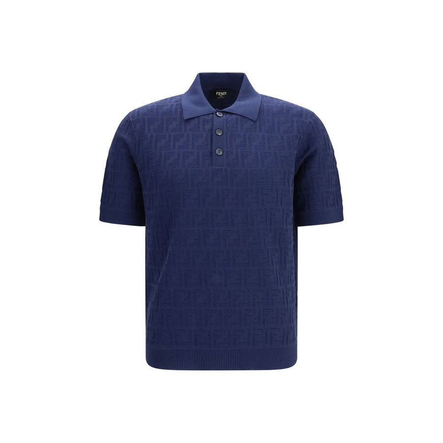 Fendi 100% Cotton polo shirt in navy