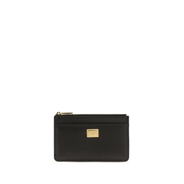 Dolce & Gabbana 100% Calf Leather Bos Taurus card case in black
