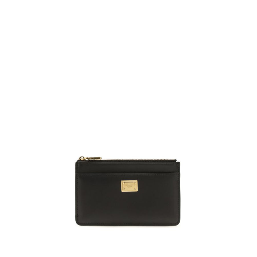 Dolce & Gabbana 100% Calf Leather Bos Taurus card case in black