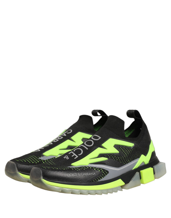 Dolce & Gabbana 90% Polyester 10% Viscose; Lining: 5% Nylon 5% PU 90% Lamb; Rubber sole sneaker in black