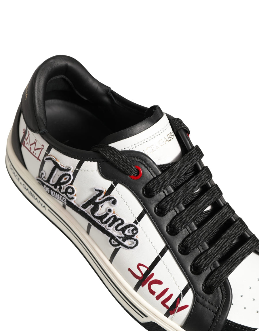 Dolce & Gabbana 100% Calf Leather; Lining: 5% Goat 95% Calf sneaker in white