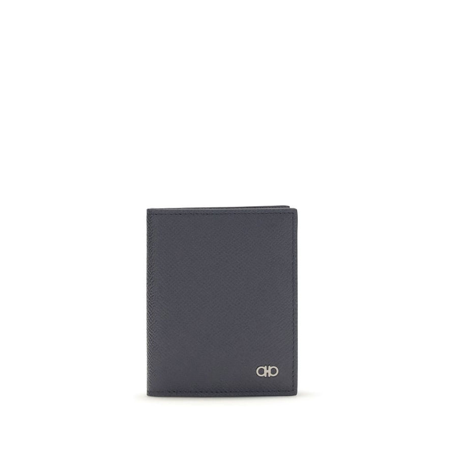 Ferragamo 100% Calf Leather Bos Taurus wallet in blue